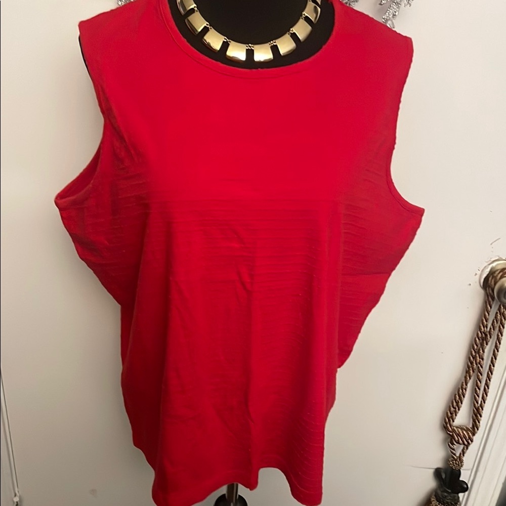 Red Sleeveless Women's Top